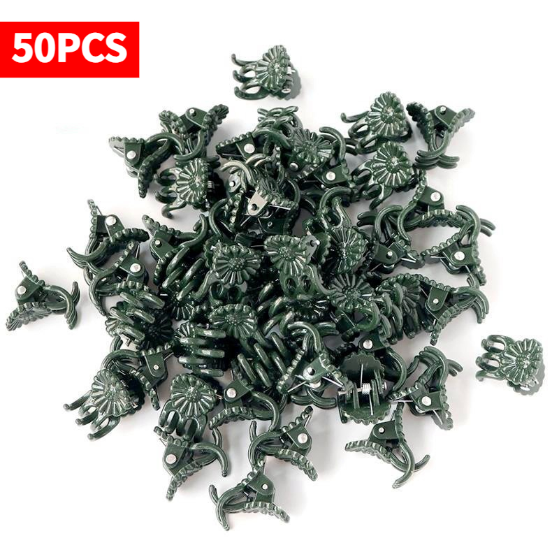 50 Stück 5-Klauen dunkelgrüne  – Vine Climbing Plastic Bewertung und Preis